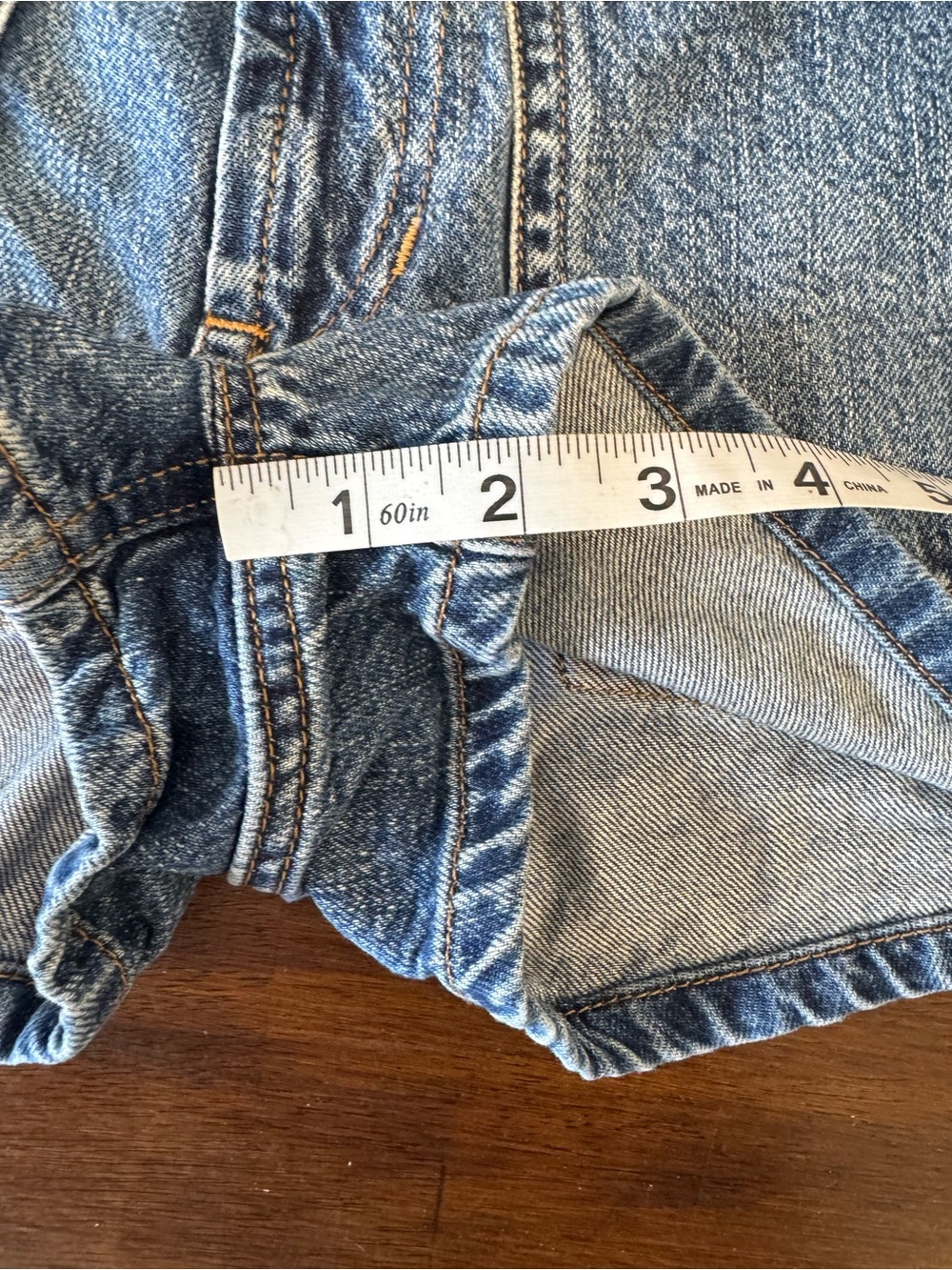 Free People We The Free Bettie Sailor Shorts Med Wash Denim Size 27 Retail $68 - Picture 10 of 15
